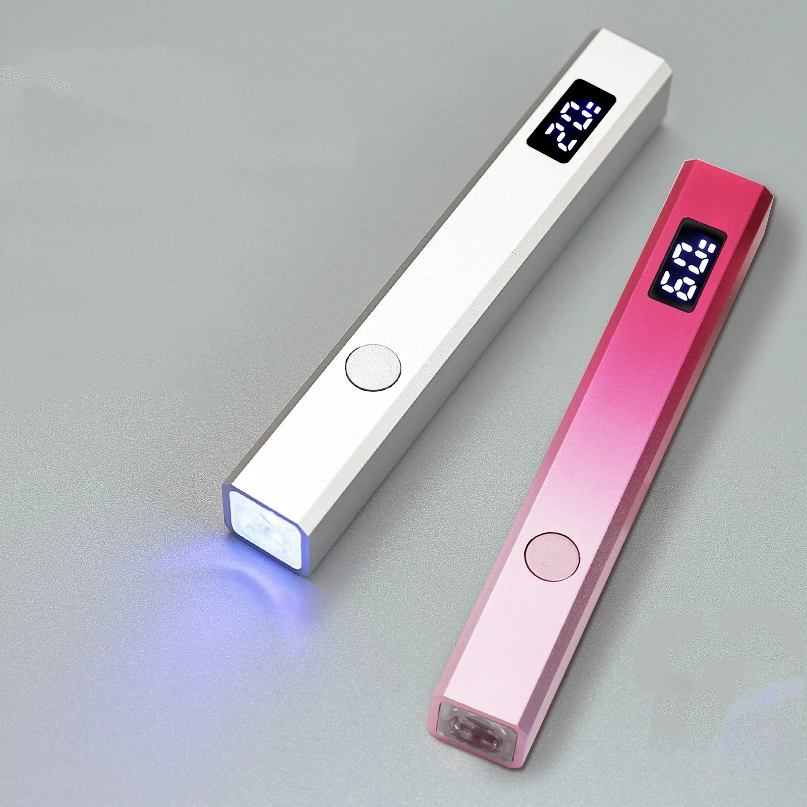 Professional Portable Quick-drying Phototherapy Nail Dryer Rechargeable USB Mini Hand-held Metal UV LED Lamp Tool