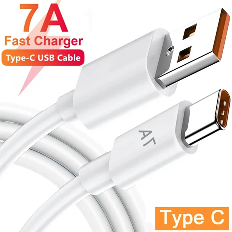 7A Type-C Cable Fast Charger Data Cable for MacBook Pro IPad Pro Samsung Xiaomi Redmi Huawei Universal 1/1.5/2M Cable Cords