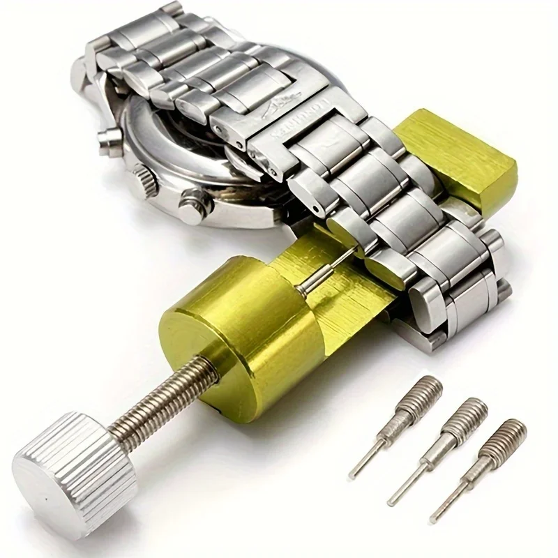 1Pc Multifunctional Stainless Steel Strap Removal Tool with 3 Pins - (Random Color) Repair Tool, Jewelry and Watch Accessories Repair Accessories, Adjustable Strap Repair Kit, Watch Repair Tool, Valentine's Day, Anniversary