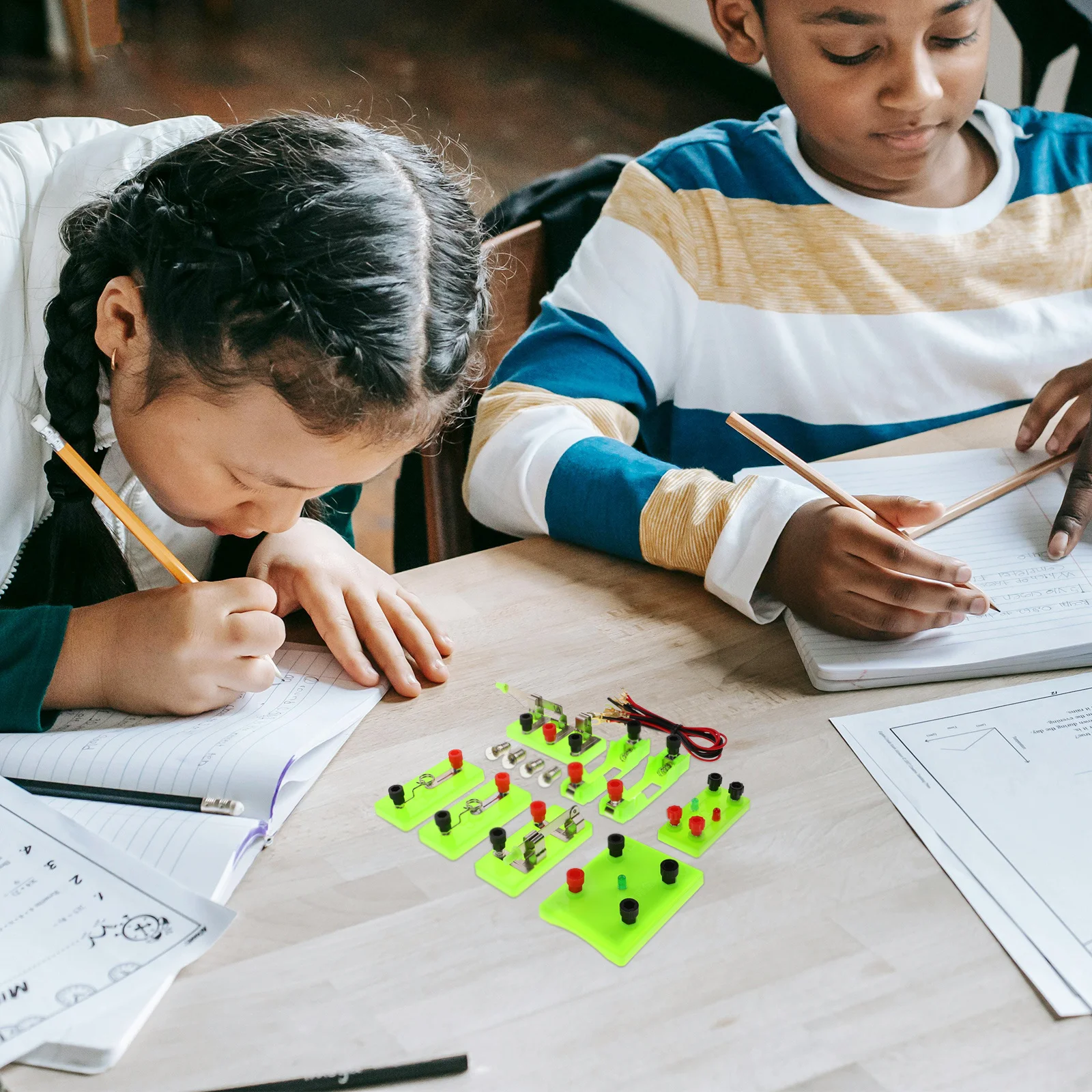 

Комплект для экспериментов по цепу для детей, обучающий набор для науки, электричества, электротехники, физика, пластик, металл