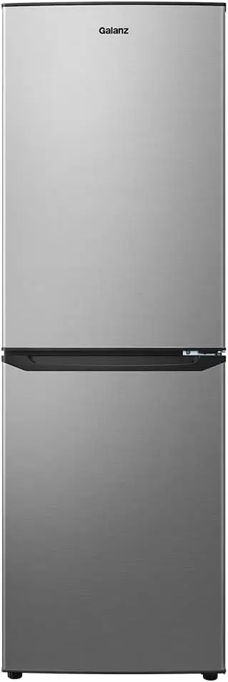 Refrigerator with Bottom Mount Adjustable Mechanical Thermostat with Freezer, Versatile Door Storage, 7.4 Cu.Ft, Stainless Steel