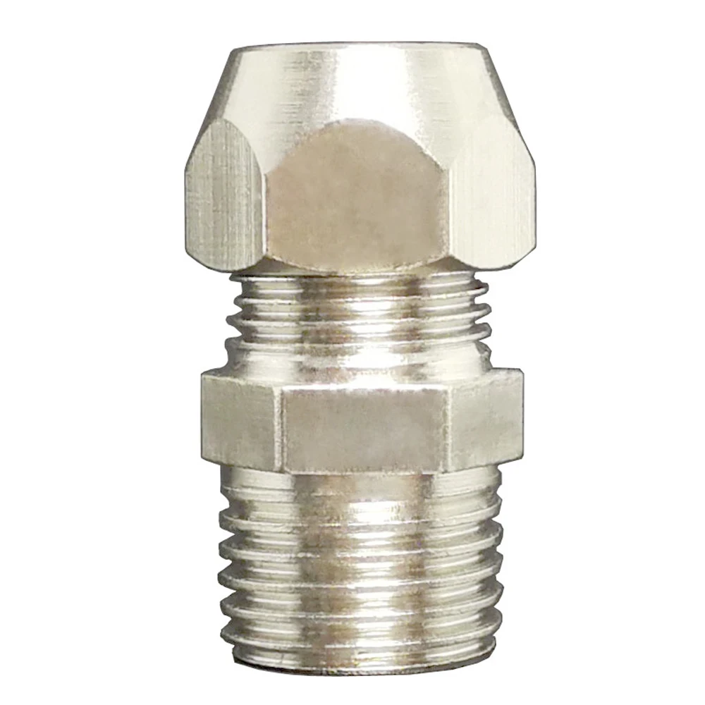 

1/8" 1/4" 3/8" 1/2" BSPP Male x Fit 4/6/8/10/12/14/16mm OD Tube Compression Union Straight Coupler Nickel Plated Brass Water Gas