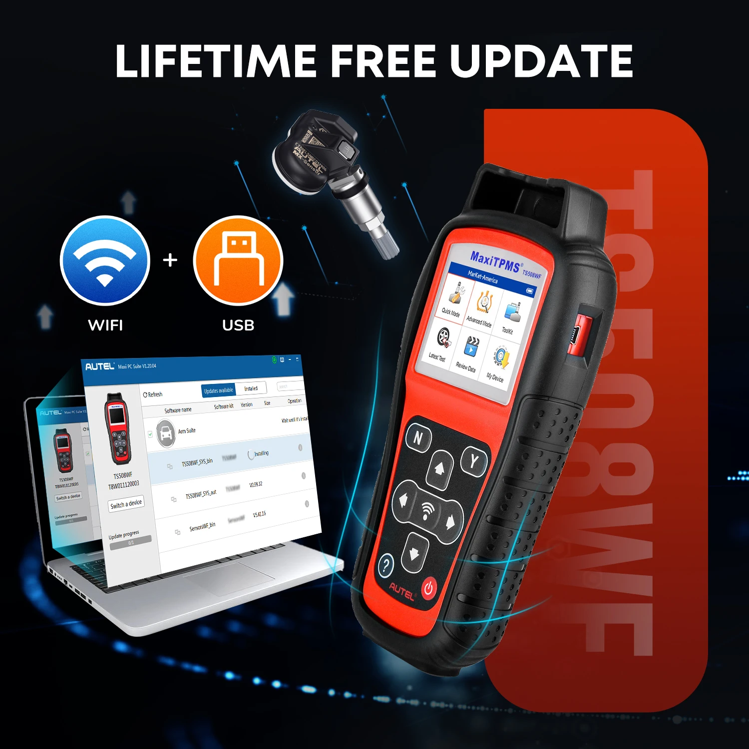 Autel maxitpms s508 s508wf tpmsリリースツール有効化/リリースすべて