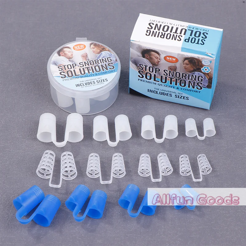 [TG835]Silicone Anti Snore Nasal Dilators Apnea Aid Snoring Nose Clip Nose Breathing Apparatus Devices 4/8Pcs