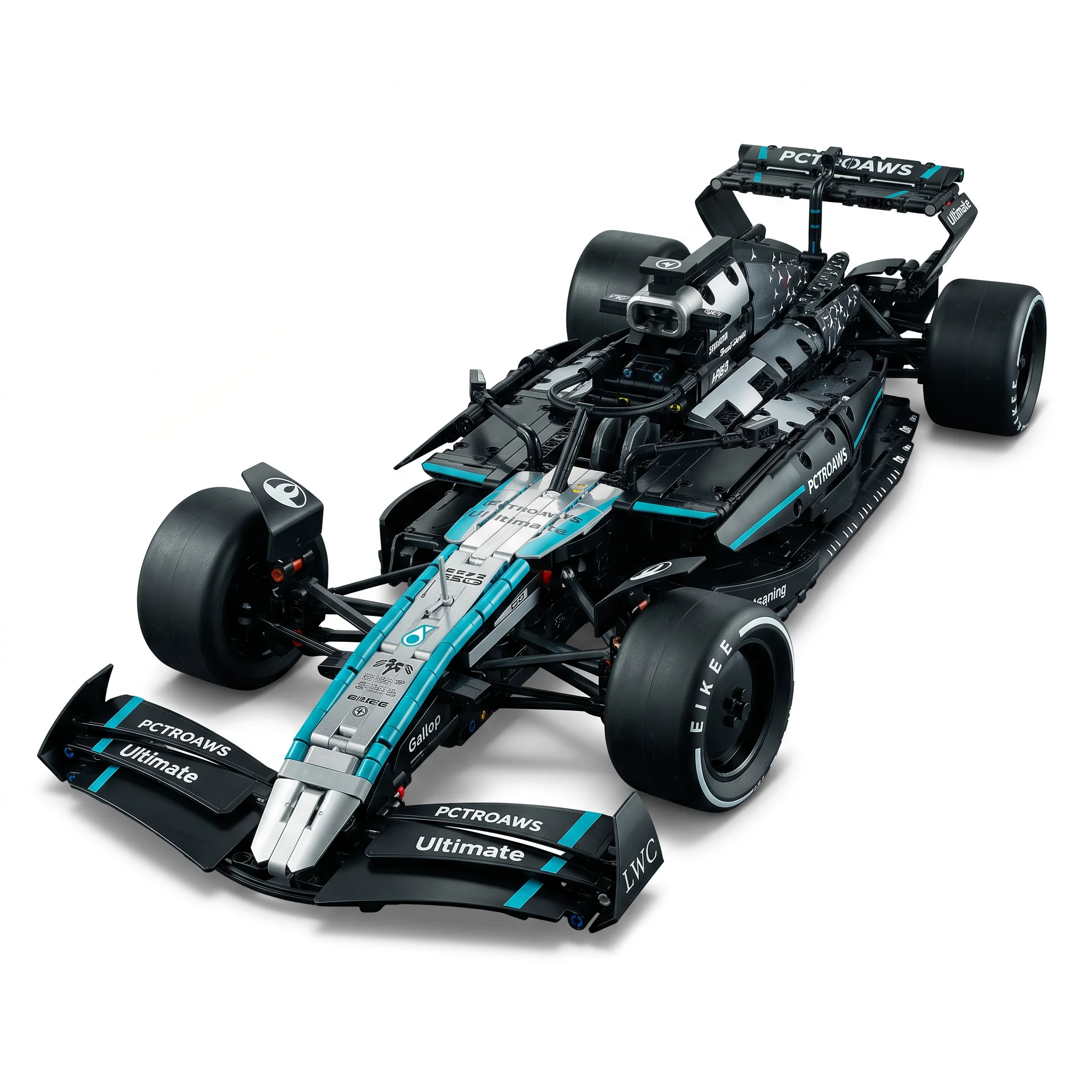 MOC Technic 1:8 F1 Race Car Formula 1 Bricks Set Pearl Paint MCL39 ARM25 AMG