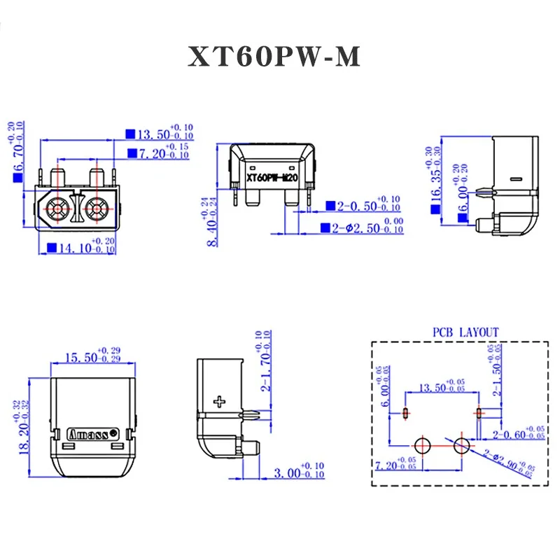 1/5/10PCS XT60PW Plug Connector XT60 Upgrade Male Female Lipo Battery PCB Board DIY Parts for RC Balanced Car Wheelbarrow