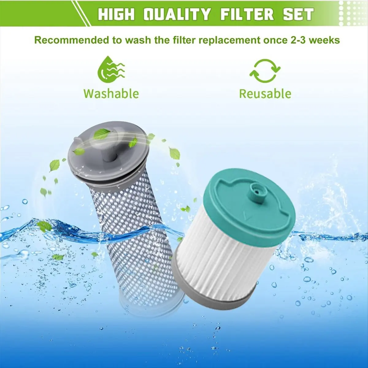 

(A61K) Vacuum Replacement Filter for Tineco A10/A11 Hero, A10/A11 Master, PURE ONE S11, S12 Pro EX, S15 Series Vacuum Cleaner
