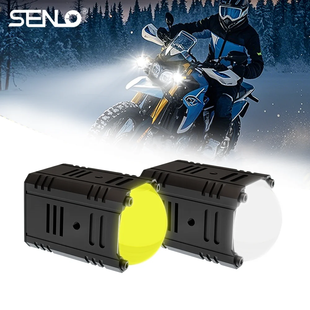 

Senlo Automobile Mini Driving Light Dual Colo for Headlight Auxiliary Spotlight Lamp ATV Scooter Moto Fog Light Accessories 12V