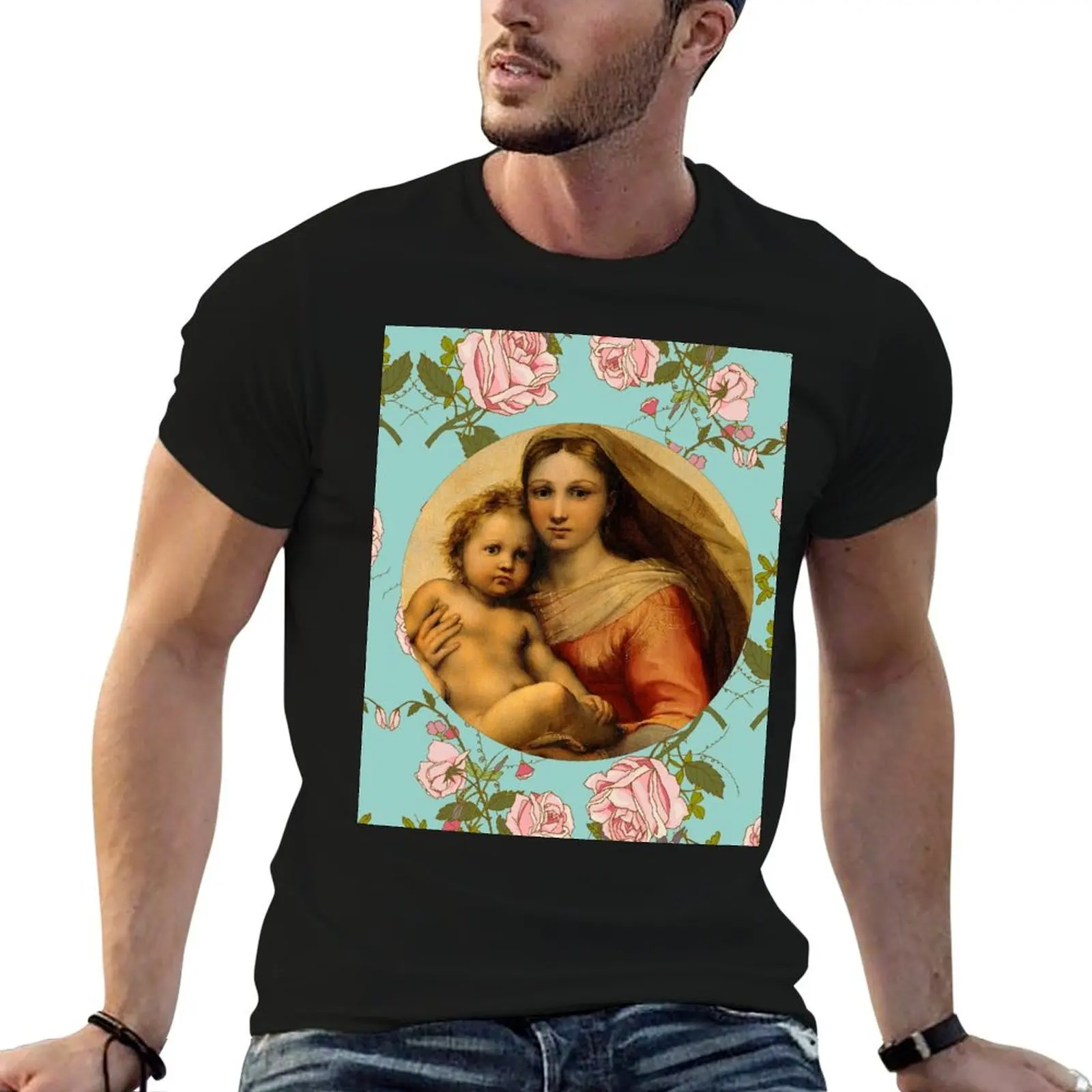 

Sistine Madonna with Child Raphael Santi T-Shirt Funny t-shirts funny meme t-shirts luxury designer t shirts for men