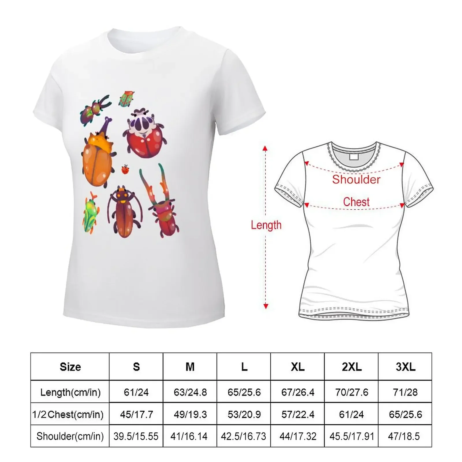 Beetle - pastel T-shirt cute tops female tees black t-shirts for Women