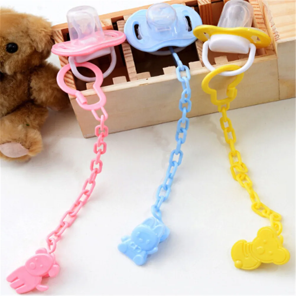 1pc Cartoon Baby Pacifier Chain Clip Anti Lost Dummy Soother Nipple Holder