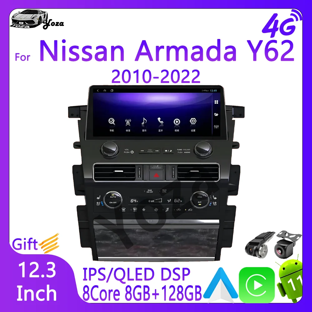 

Yoza Carplay Car Radio For Nissan Armada Y62 2010-2022 Android11 Touch Screen Multimedia Player GPS Navigation 5G WIFI