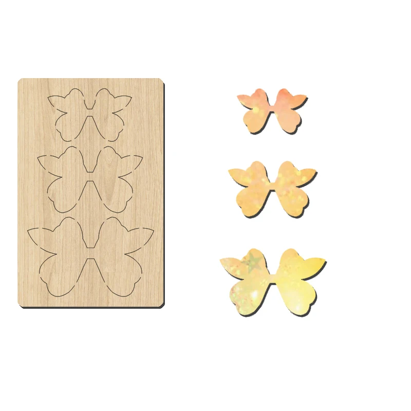 

SIZZIXDIES BC117 Multi Size Butterfly Shaped Accessories Wooden Cutting Die, Applicable To Most Machines