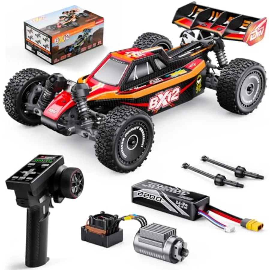 

1/12 Brushless RC Cars for Adults Remote Control Car for Fast Max 42 MPH 4X4 High Speed Racing RC Buggy with 3S 2200 mAh Batter