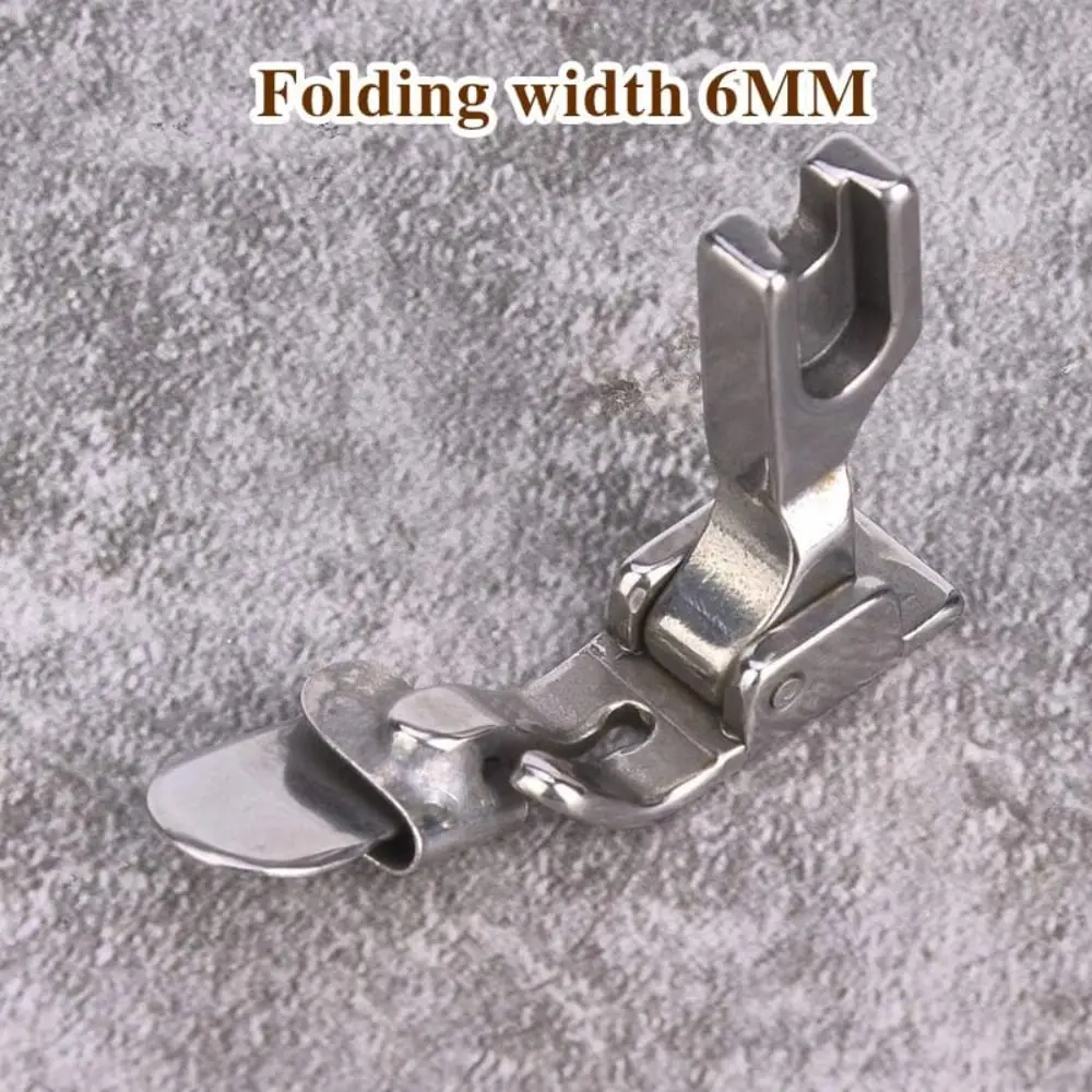 Steel Sewing Edge Folding Presser Foot Adjustable Downward Curling Hemming Presser Foot Hem Pull Tube Presser Foot
