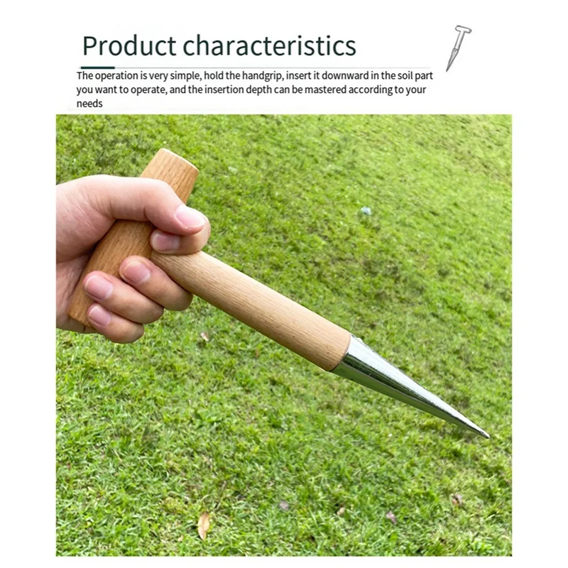 Gardening Hole Puncher T-Shaped Fertilizers And Vegetable Seed Transplanting Tool Garden Topdressing Punching Seeder