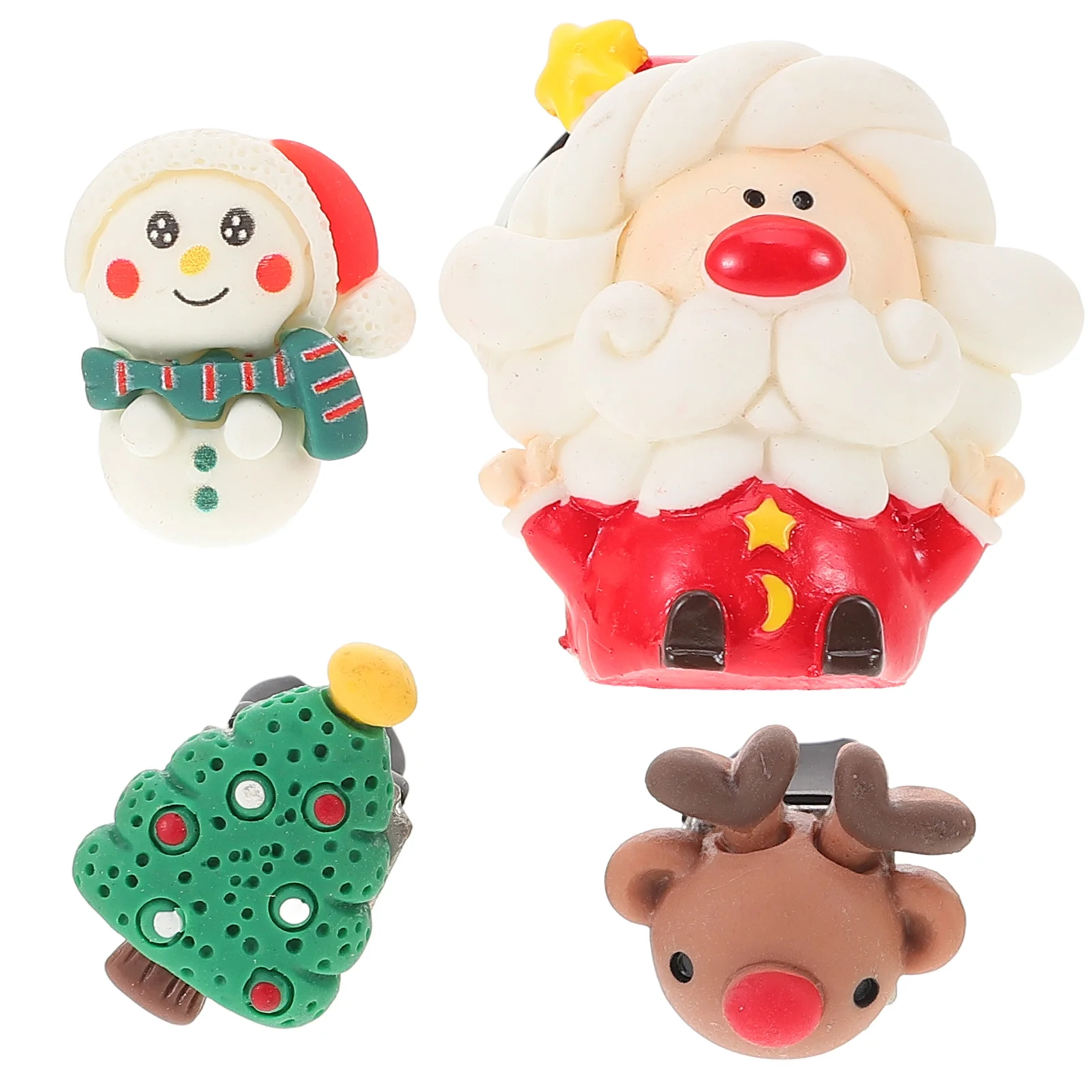 

4 PCS Car Aromatherapy Clip Vent Clips Ornaments Air Accessories Resin Christmas Decoration Conditioning