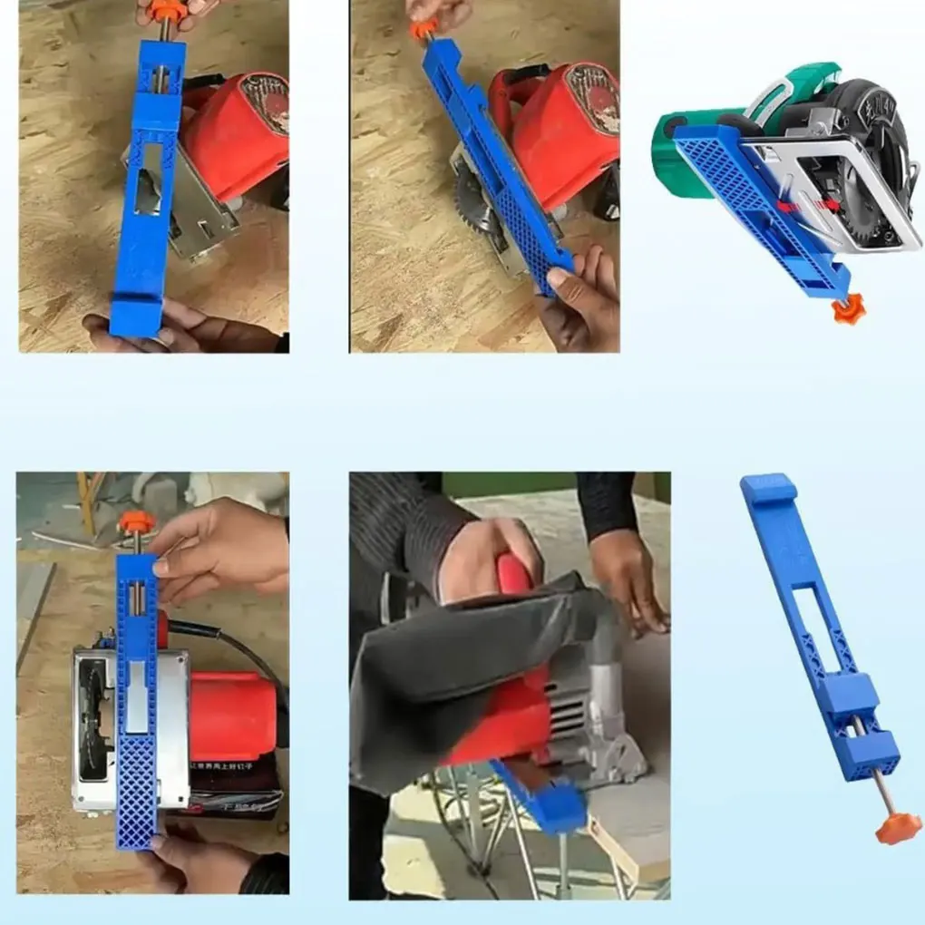 Einstellbare Schneidemaschine Basis Kreissäge Fräsen Positionierungsklemmen Führung Zwei-Wege-Umkehrschnalle für 4'' Staubschneider