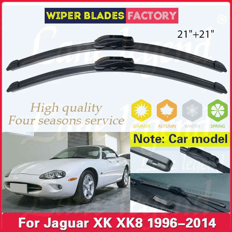 

Car Wiper Blade For Jaguar XK XK8 1996 - 2014 Front Window Windscreen Windshield Wipers Blades Rain Brush Accessories 21"+21"