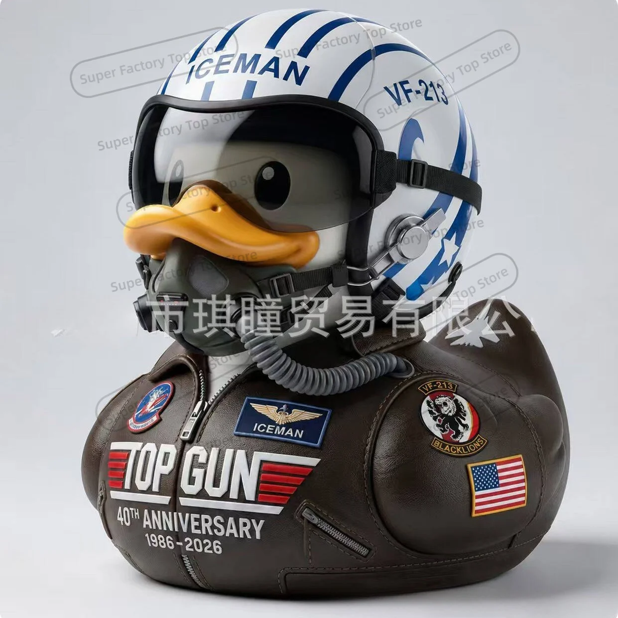 Top Gun 40th Anniversary Pilot Duck Movie Fan Exclusive Cute Fun Anime Figure Collect Model Toy Home Desktop Decoration Gift