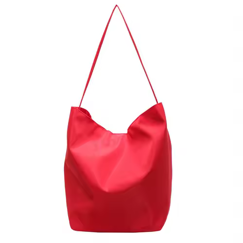 Minimalist and lazy style tote shoulder bag, women's large capacity armpit bag, student class bucket bag, retro shopping bag - Image 5