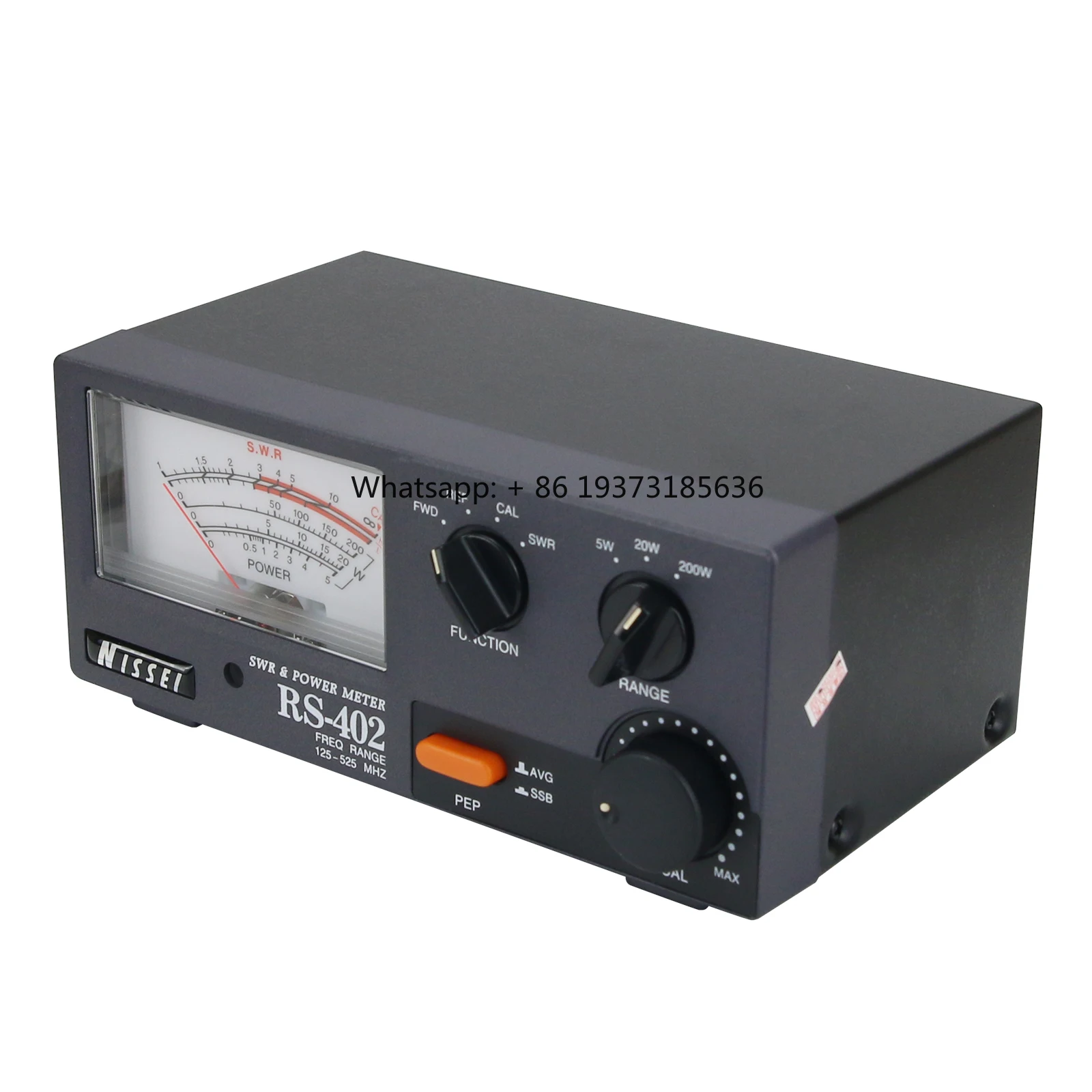 NISSEI RS-402 مقياس الطاقة 125-525 ميجا هرتز 200 وات SWR وات متر مع شاشة عرض كبيرة #2
