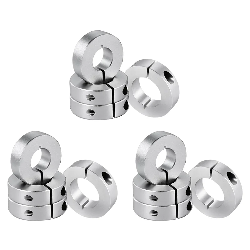 

【RECOMMEND】Упаковка из 12 отверстий воротника с разъемным валом 20 мм, алюминиевый стиль зажима воротника вала, внешний диаметр 40 мм, толщина 12 мм