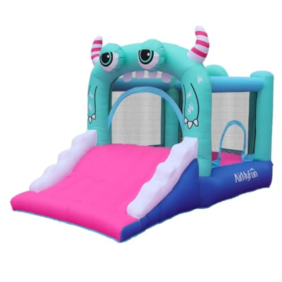 Inflatable Bounce House for Kids, Wide Slide & Jumping Inflatable Bouncer - Toddler Bounce House with Blower for Kids Use Fun In