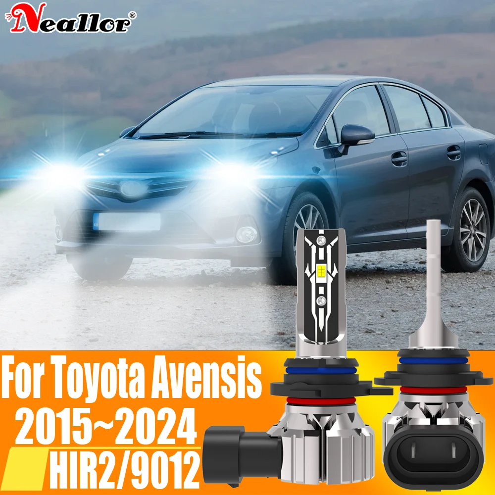 

2pcs HIR2 9012 Led Headlight Canbus No Error Car Bulb High Power 6000K White Light Diode Lamp 12v For Toyota Avensis 2015~2024