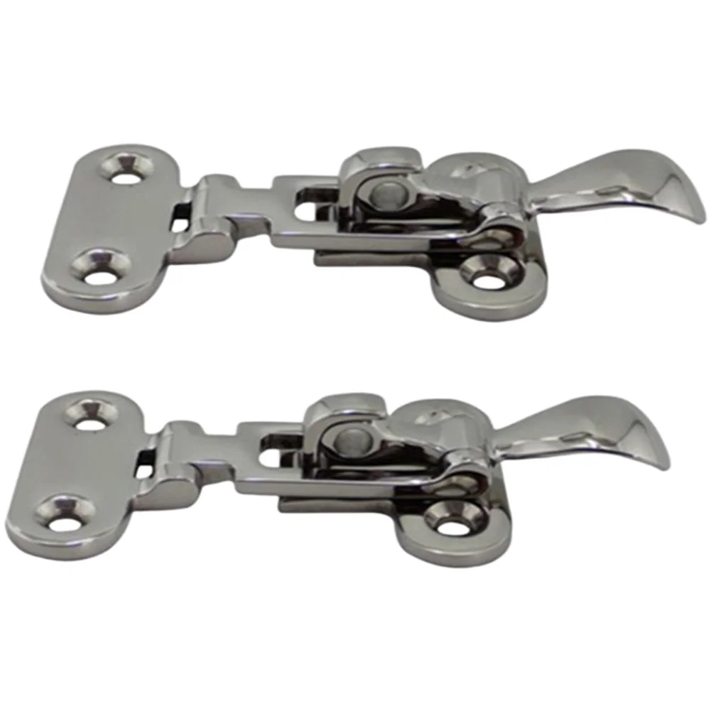 Sturdy 316 SS Spoon Buckle Latch for For hatch Doors on For RVs Boats and Marine Craft Silver Finish 11x5x3cm to 15x10x3cm
