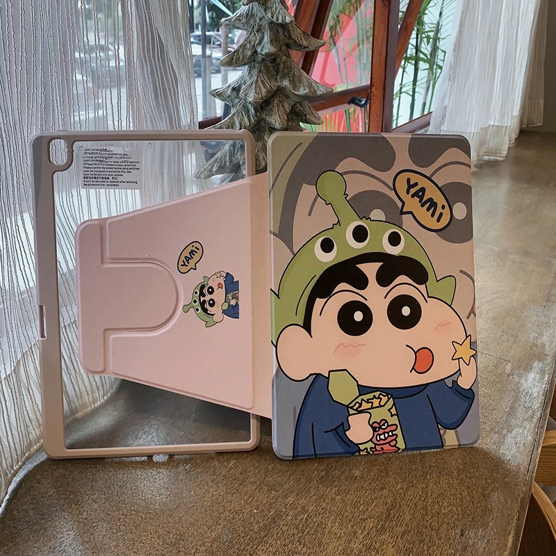 

Crayon Shin-chan For IPad 10th Generation Case Cartoon 360° Rotating Case for IPad 7/8/9th 10.2in Pro 10.5in Air4/5 mini6 Cover