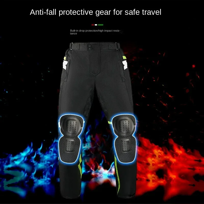 

Motorcycle Pants Winter Warm Breathable Anti-fall Racing Impact Resistant Casual Motorcycle Pants Built-in Ce Protection