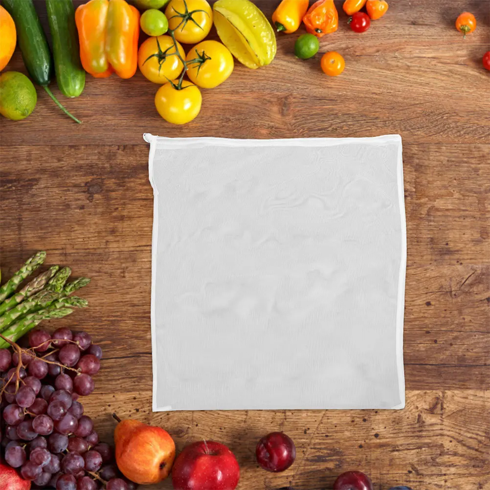 

1pc Wine Filter Bag Reusable Fine Mesh Drawstring Strainer For Juice Brewing Tea Infuser Cooking Bar