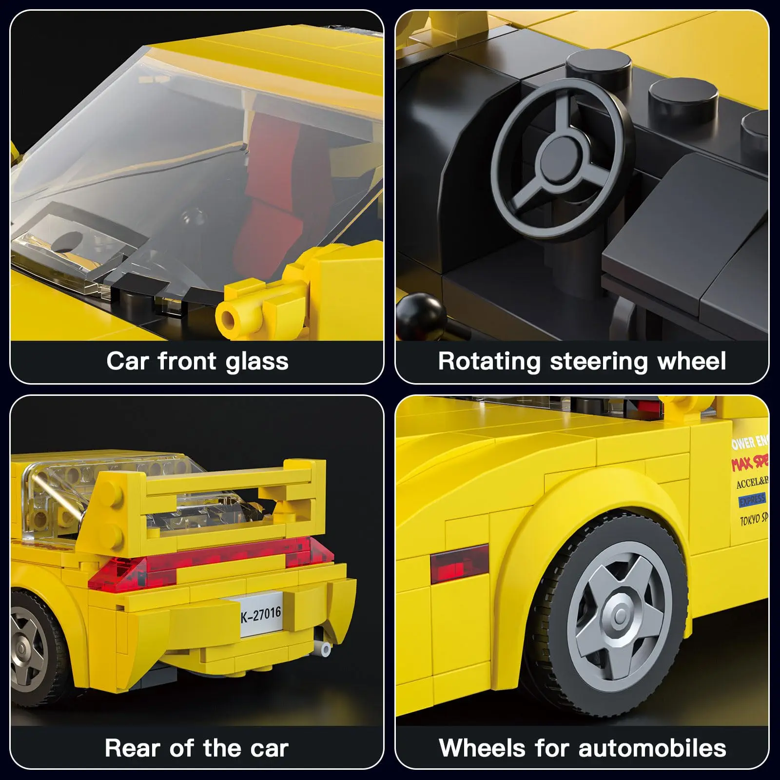 

Mold King Speed Champion Initial D RX-7 Автомобильные строительные игрушки с акриловой витриной Модель Гоночный автомобиль Игрушечные строительные блоки Комплект 27016 Коллекционный гоночный автомобиль Набор для детейAge Teens Adults