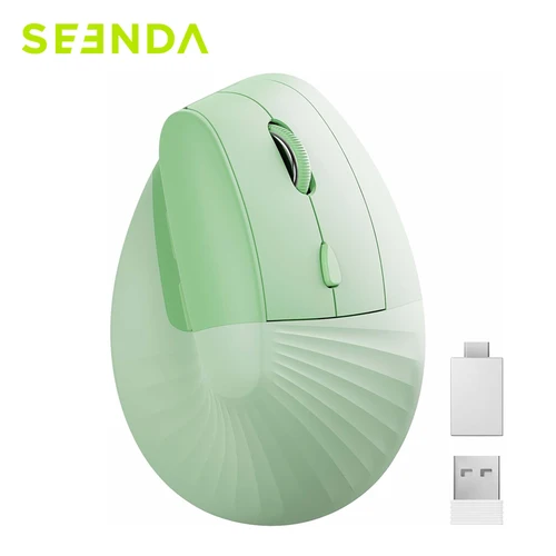 Ratón inalámbrico recargable 2,4 USB silencioso clic ratones verticales para portátiles tabletas teléfonos Macbooks PC