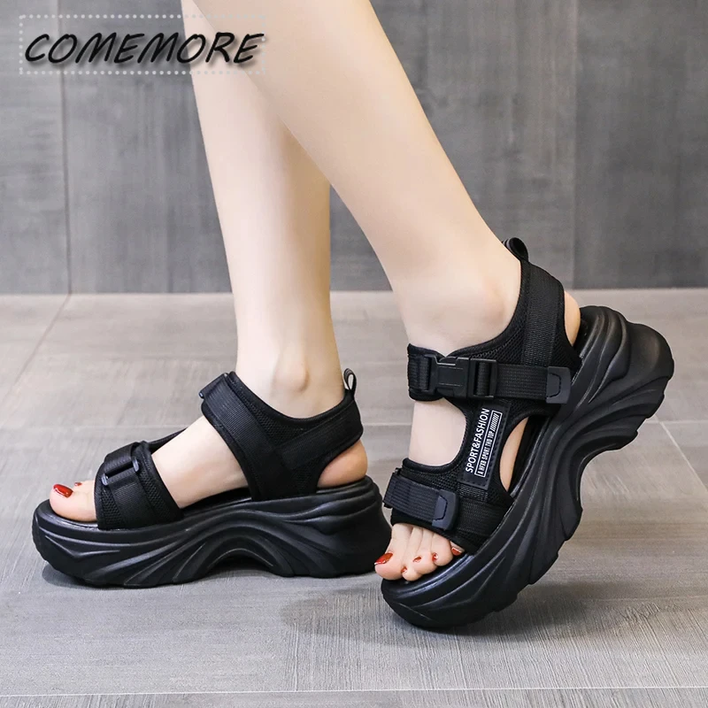 Summer Sandals for Women 2024 New Height Increasing Platform Slope Heel Fish Mouth Sandals Roman Shoes Casual Sneakers Shoes PU