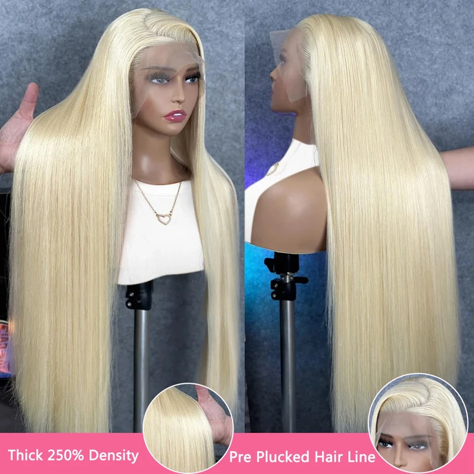 13x6 Spitze frontal blonde Perücke 13x4 Spitze vorne Echthaar Perücken für Frauen vor gezupft Knochen gerade Echthaar Perücken 250% Dens