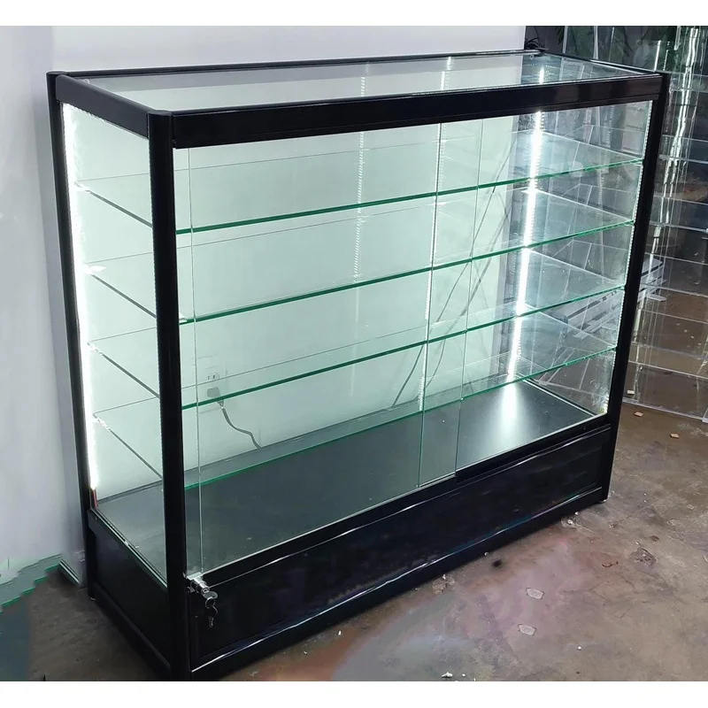 

Custom. Lockable 48 inch Smoke Shop Counter KD Small Glass Display Showcase