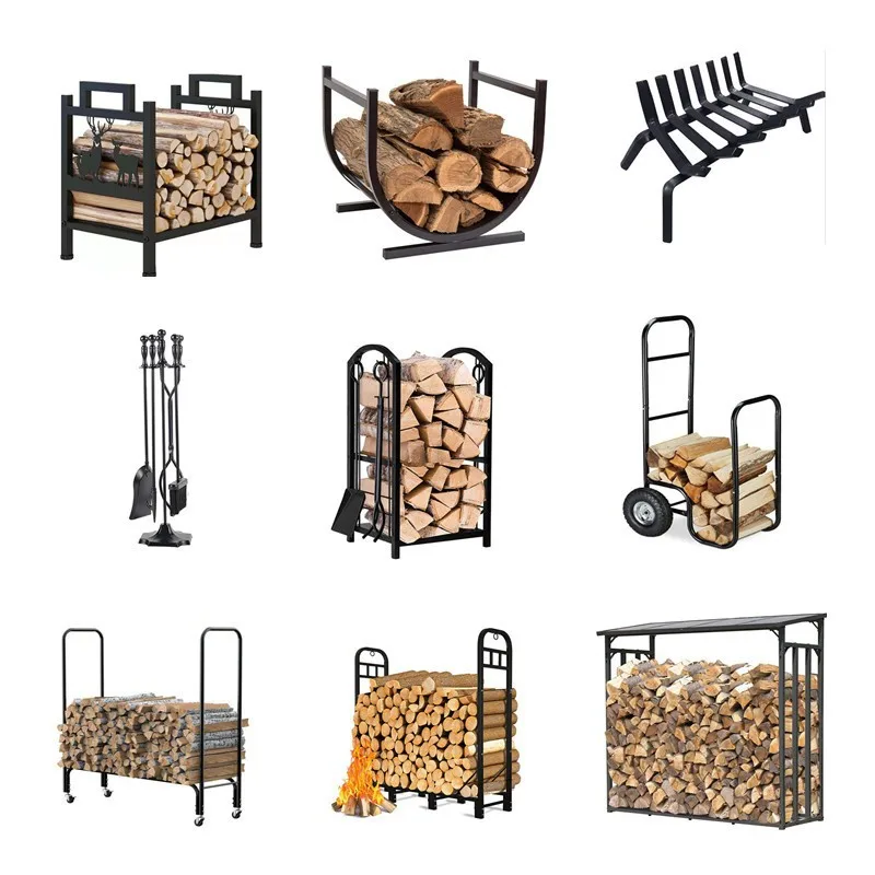 

Indoor and outdoor fireplace tools, burning firewood racks, firewood stacking storage racks, sorting and placing storage racks