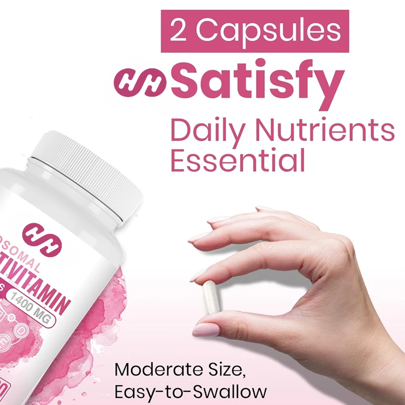 Female Liposomes Contain Multiple Vitamins Including Iron, Vitamins A, C, D,E, and B, Which Help with Immune Health. 60 Capsules