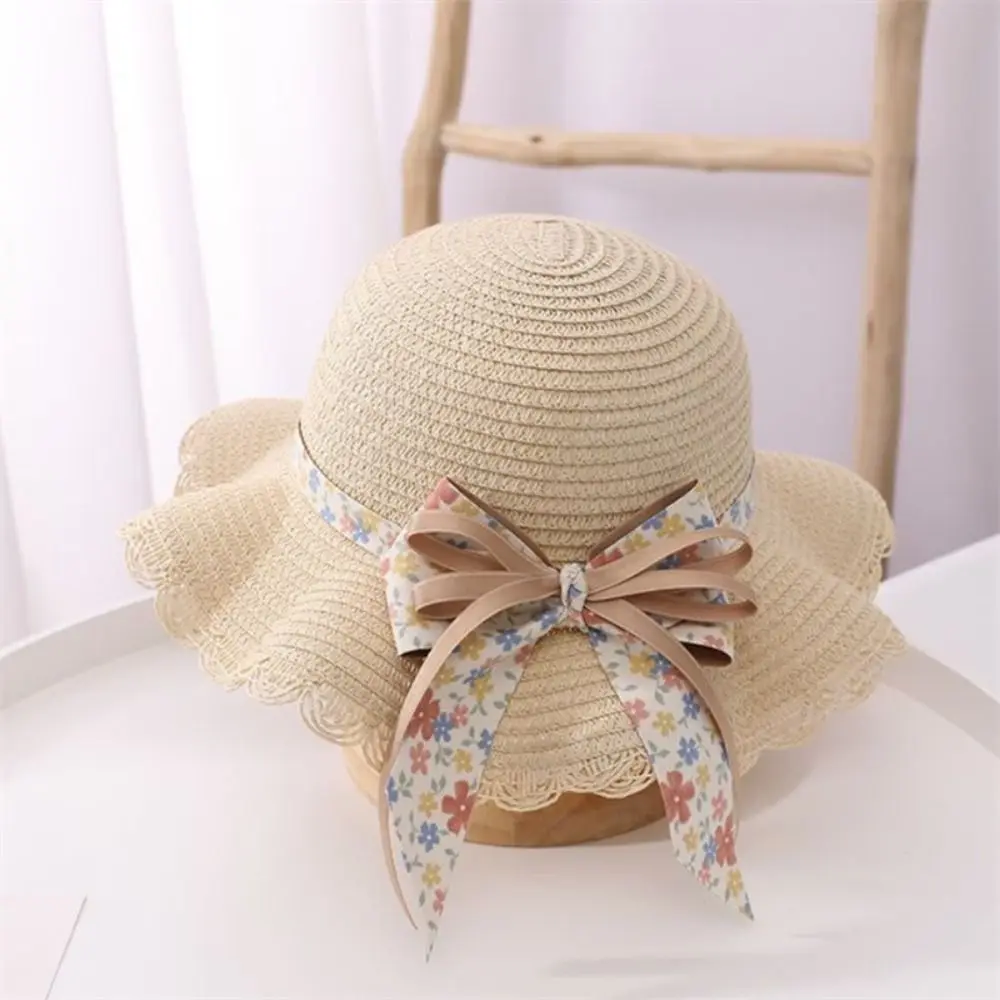 

Outdoor Big Brim Kids Straw Hat Bag Breathable Cute Sun Hat Sunscreen Summer Handbag Children Girls