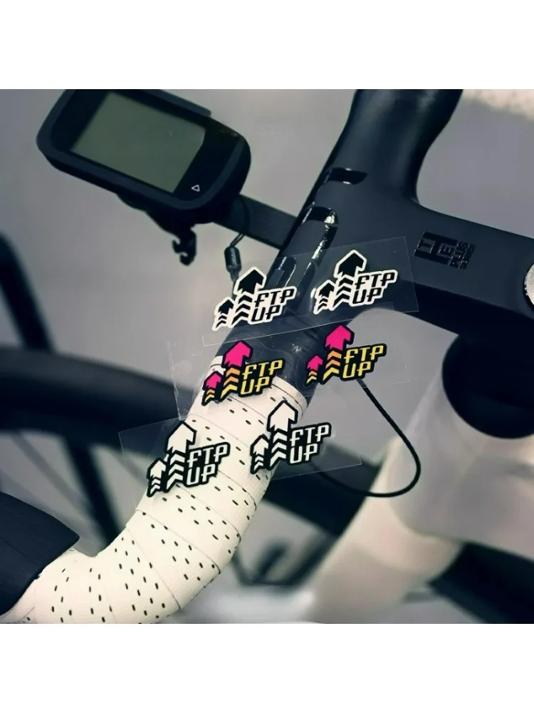 AliExpress 2-Pack FTP UP Bike Stickers - Durable PVC, Frame/Handlebar Colorful Top Tube Decals, MTB & Road Bike Compatible