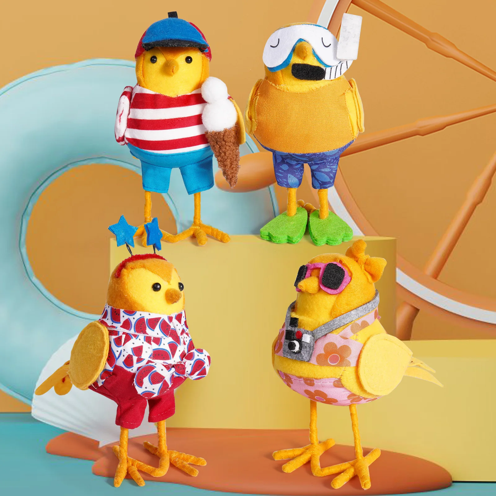 

Summer cute bird decoration beach leisure style summer standing posture cute bird ornament decoration