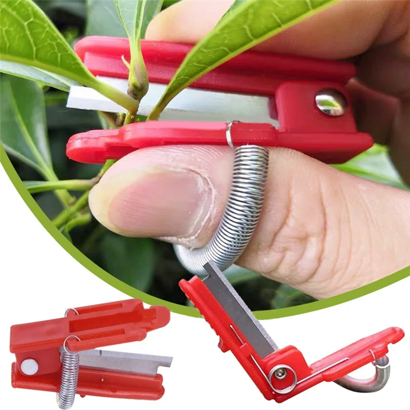 

AB33-Multifunction Thumb Knife Garden Fruit Picking Device Safe Fruit Blade Tool Cutting Blade Rings Finger Protector Catcher Du