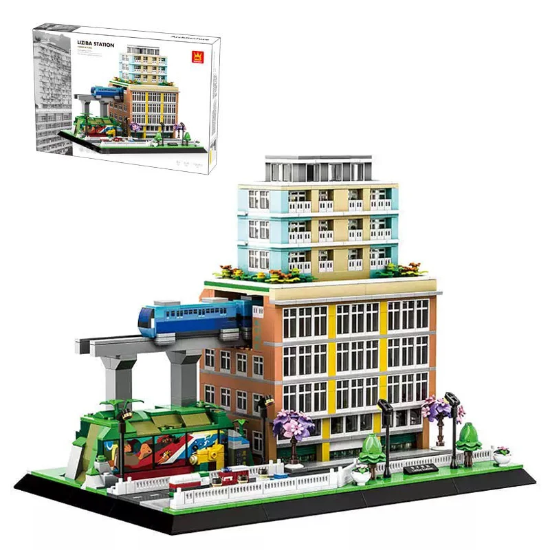 

Street View Series Subway Station Building Blocks City Bus Station Model Bricks Toys For Children Birthday Gift