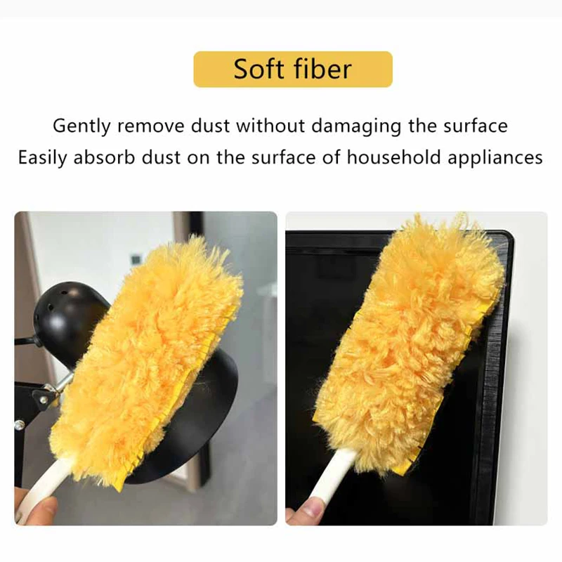 Double Sided 360 ° Electrostatic Duster Retractable For Cleaning Dust Spider Web Disposable Precipitator Head Replace Parts