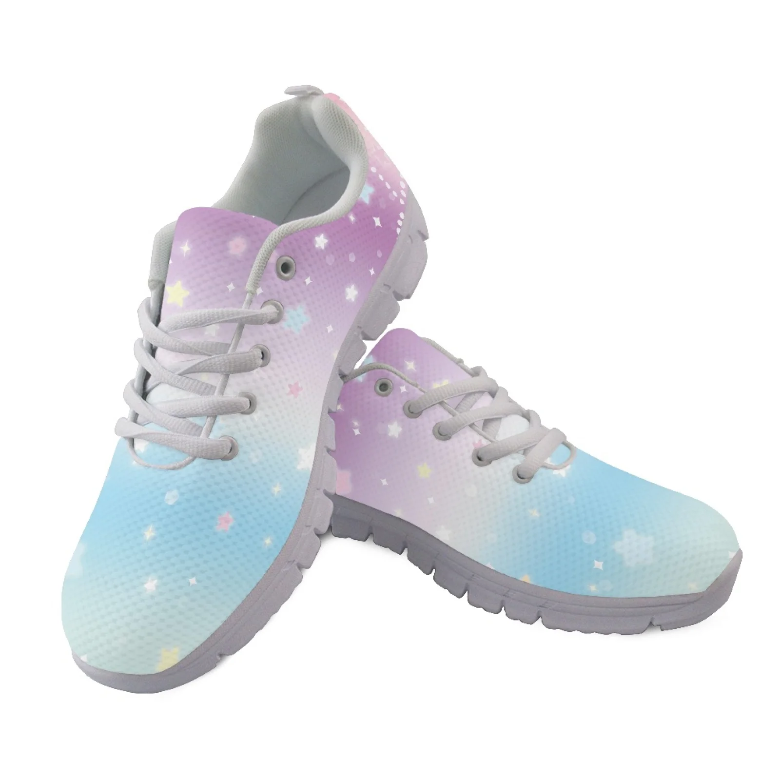 Coloranimal Gradient Star Print 2026 New Walking Shoes Women Running Shoes Breathable Running Sneakers for Mens