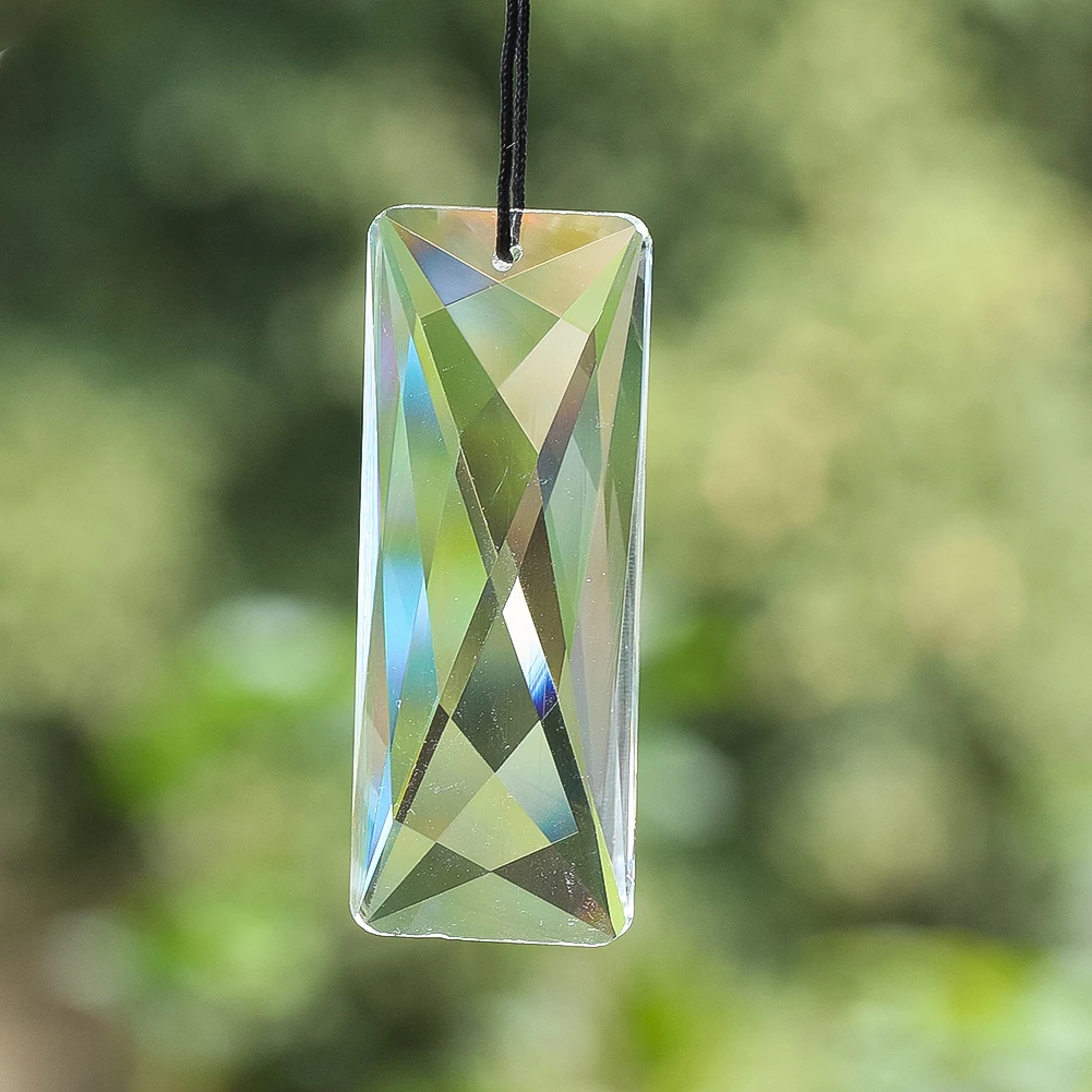 75mm Suncatcher Crystal Hanging Precision Faceted Glass Prisms Pendant Chandeliers Parts Replacement