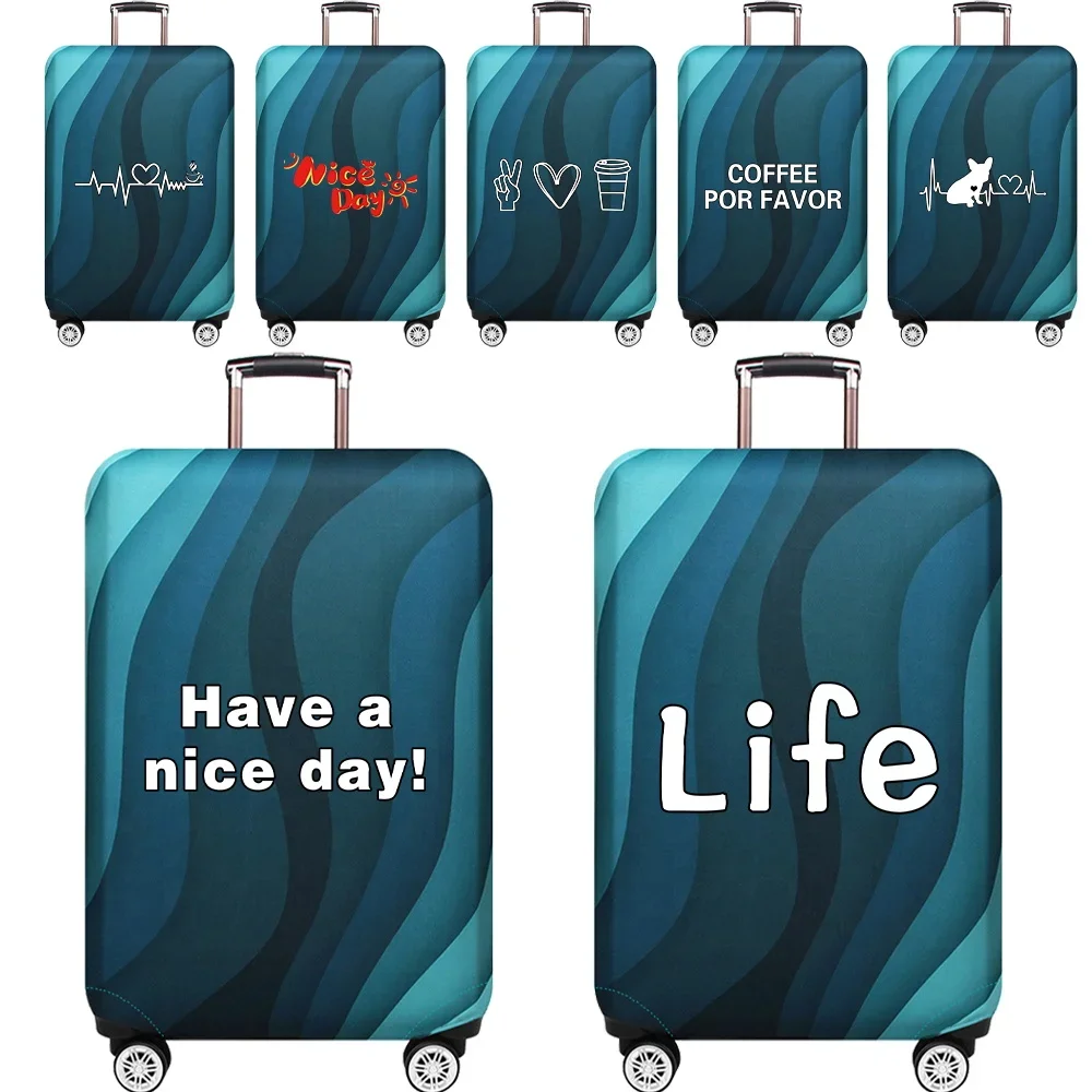 

Luggage Cover Travel Suitcase Protective Cover Food Pattern Series Dust-Proof Stretch Fabric for 18-32inch Baggage Case