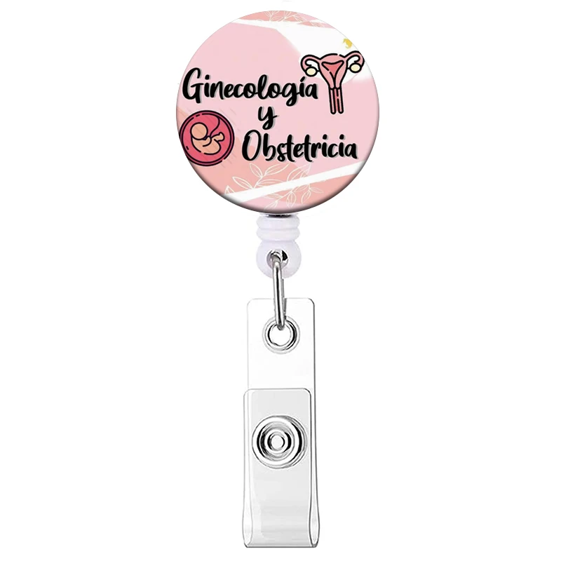 1PC Krankenhaus Krankenschwester Versenkbare Abzeichen Clip Arzt ID Karte Halter Reel für Namensschild Abzeichen Halter Bürobedarf Schnalle – Detail 28